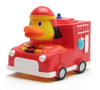 Duckshop Fire Engine Bath Duck, Yellow, Small, Vinyl, 18 months and above