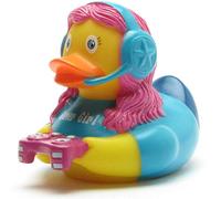 Duckshop Gamer Rubber Duck Girls I Squeaky Duck I Length: 10 cm