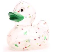 Duckshop Green Beak Squeaky Rubber Duck Christmas Glitter