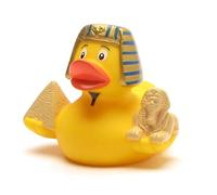 Duckshop I Bath Duck City Duck Egypt I Squeaky Duck - L: 7.5 cm I Includes Squeaky Duck Keyring in Set I Gift for Egypt Lovers I Gift for Travel Fans I Souvenir