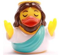 Duckshop I Bath Duck Jesus I Squeaky Duck I Squeaky Duck L: 8.5 cm I Gift for Doctrines I Gift for Collectors