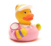 Duckshop I Bath Duck Tennis Player I Squeaky Duck L: 7.5 cm I Includes Squeaky Duck Keyring in Set I Gift Athletes I Present Collector