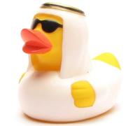 Duckshop I Sheikh Bath Duck I Squeaky Duck I L: 8 cm I Includes Bath Duck Keyring in Set