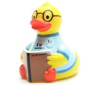 Duckshop l Bookworm Bath Ducks l Rubber Duck - L: 11 cm