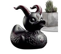 Duckville Duck Statue, Resin Duck Statues, Satan Gothic Punk Ducks Statue, Home Desktop Small Scene Ornament Decoration, Gothic Lover Collectible Resin Figurine, for Bedroom Living Room Dorm