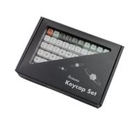 Ducky 132 Keycap Set Dino | PBT Dye-Sublimation | MDA Profile | UK ISO Layout | Cherry MX Compatible | White, Teal & Green Dino Theme