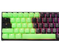 Ducky compatible Rubber Keycap Set, 31 Tasten, Double-Shot, gummiert, für Backlight - grün