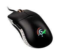Ducky Feather Black and White Omron D2FC-F-K 60M RGB Lightweight USB Optical Gaming Mouse (DMFE20O-O
