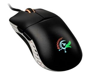 Ducky Feather USB Optical RGB Gaming Mouse - 65 g Ultra-Lightweight, Symmetrical Design, PixArt PWM3389 Sensor, Huano Micro Switches, 16000 DPI, Ambidextrous, Braided Cable