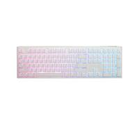 Ducky One 3 Classic Pure White Gaming Keyboard RGB LED | Cherry MX Brown | Hot-Swap | QUACK Mechanics | Doubleshot PBT, US White