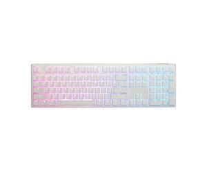 Ducky One 3 Classic Pure White Gaming Keyboard RGB LED | Cherry MX Brown | Hot-Swap | QUACK Mechanics | Doubleshot PBT, US White