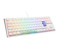 Ducky One 3 Classic Pure White TKL Gaming Tastatur RGB LED - MX-Red clavier USB Allemand Blanc