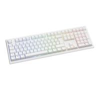 Ducky One X Wireless Gaming Keyboard White - Full Size, Inductive Switches, Tri-Mode Connectivity (USB-C, 2.4GHz, Bluetooth), Rapid Trigger, Adjustable Release, RGB, ISO Keyboard German