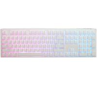 Ducky One3 Pure White Full Size RGB Speed Silver Cherry MX Switch Keyboard - UK Layout