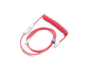 Ducky Premicord Apple Red Custom Coiled USB-C Keyboard Cable