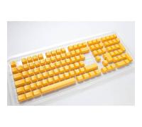 Ducky Yellow PBT Seamless Double Shot Keycap Set | UK ISO | Cherry MX Compatible | Non-Backlit | OEM Profile, Yellow