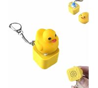 Duckys Quacking Fidget Toy, Quacking Duck Fidget Toy Keychain, Quacking Duck Keychain, Quackey Duck Keyboard Keychain for Kids and Adults Stress Reliever (1pcs)