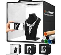 DUCLUS Light Box Photography 40 cm Portable Photo Box with 160 LED Dimmable