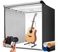 DUCLUS Professional 100cm Large Photography Light Box Kit with 11510LM LED Lights, 97+ High CRI, Stepless Dimming, 360° Adjustable Light Panels and 4 Matte PP Backdrops for Product Photography
