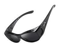 DUCO Men's and Women's Polarised Wrap Around Fit-Over Sunglasses over Prescription Glasses 8953