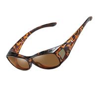 DUCO Men's and Women's Polarised Wrap Around Fit-Over Sunglasses over Prescription Glasses 8953