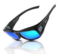 DUCO Men's and Women's Polarised Wrap Around Fit-Over Sunglasses over Prescription Glasses 8953