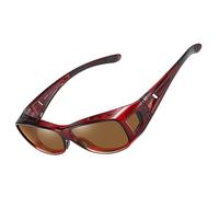 DUCO Men's and Women's Polarised Wrap Around Fit-Over Sunglasses over Prescription Glasses 8953 Red