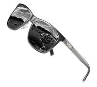 DUCO Mens Sunglasses Polarized UV Protection Retro Rectangular Frame Sun Glasses for Driving Fishing 100% UV Blocking Shades 3029H (Gunmetal Frame Gray Lens)