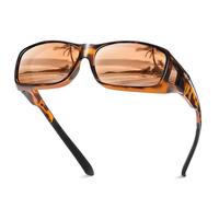 DUCO Polarized Sunglasses Fit over Glasses Mens and Womens Wear Over Driving Sun Glasses UV Protection 8953 (L Size Tortoise)