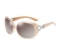 DUCO Women's Classic Star Polarized Sunglasses 100% UV Protection 1220 (Champagne)