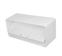Duct Channel Connector, 220mm x 90mm, White Plastic with Check Valve, Ventilation Damper