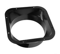Duct Connector 100mm Round to Square ABS Plastic Draft Stopper for Cooker Hood Inline Fan Ventilation(160#)