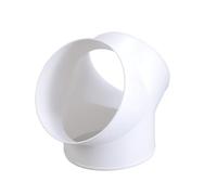 Duct Connector Round Pipe Adapter, 3 Way Ventilation Duct Connector, 3 Way Plasti-c Ducting Junction Connecto-r, PVC Y Shape Round Pipe Fitting Easy to Use Y Shape for Bathroom Extractor Fan