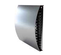 Duct Cover Exterior Wall Hood ND 160mm Ventilation Pipe End Cap Silver Grille