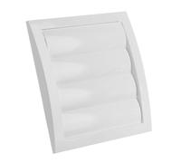 Ø 150mm / 6 inch Gravity Grille - Ducting Air Vent with Round Spigot and Non-Return Gravity Shutters - ABS Plastic White