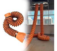 Duct Hosing,6" x 38" Flexible Duct Hose - Flame Retardant PVC Nylon Cloth, Includes S Hook & Steel Support, Ideal for Blower Exhaust Fans, Air Duct Induction Intake Tube, 750mm/30inch, 2m L