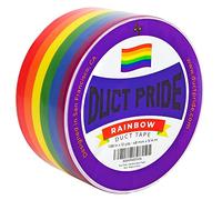 Duct Pride - Rainbow Tape | 1.88 in x 10 yds a Roll | Vibrant Bright Colors | Easy to Tear by Hand | Arts & Crafts | DIY Projects | Gay Progress Stripe Flag LGBTQ+ Christmas Gift Wrap Decorations
