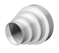 Duct Reducer Extractor Fan Pipe Connector, 80mm 100mm 120mm 125mm 150mm Diameter, White ABS Plastic Ventilation Fitting for Round Air Ducting for HVAC Setup