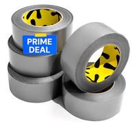 Duct Tape Heavy Duty Waterproof - Silver Tape 90 Feet x 2 Inch - 5 Roll Pack Duct Tape Bulk - Flexible, No Residue, Strong, Easy Tear and All-Weather Tape - Grey Heavy Duty Duct Tape for DIY Repairs