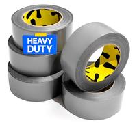 Duct Tape Heavy Duty Waterproof - Silver Tape 90 Feet x 2 Inch - 5 Roll Pack Duct Tape Bulk - Flexible, No Residue, Strong, Easy Tear and All-Weather Tape - Grey Heavy Duty Duct Tape for DIY Repairs
