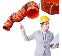 Ducting Hose, 8 10 12 14 16 18 20 22 24 28 30 22 36 Inch PVC Flexible Duct Hosing with Adjustable Rope D Hook & Steel Support for Utility Blower Exhaust Fan, Easy Storage(800mm/32inch,L 10m(