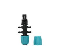 Ducting Pipe Connector 16mm 1/2'' PE Pipe Connector Water Splitter Tee Coupling Threaded Lock to 4/7mm Hose Reducer Garden Watering Drip Irrigation Adaptor(Grey)