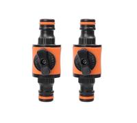 Ducting Pipe Connector 1PC/2PCS Garden Hose Pipe Tap Shut Off Valve Fitting Connector Coupler Stop Water Connection Repair Joint Irrigation System Adaptor(2 Pack)