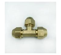 Ducting Pipe Connector Fit 1/4" 3/8" 1/2" 3/4" Tube Flare Connector Brass Tee 3 Ways Pipe Fitting Adapter for Air Conditioner Adaptor(with Nut,12.7mm 1l2 Inch)