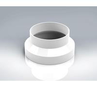Ducting Reducer 125mm to 100mm, PVC 5 to 4 inch Ducting Joint to Connect Round Duct Pipe or Extractor Fans