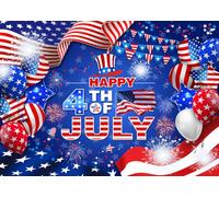 Dudaacvt 10x8ft American Flag Backdrop Independence Day Background for Photography 4th of July Backdrop for Independence Day Party Photoshoot American Flag Banner Day Party Decoration