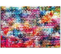 Dudaacvt 7x5ft Colorful Brick Wall Photography Backdrops Painting Graffiti Vinyl Background Q0130507
