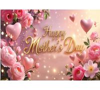 Dudaacvt 7x5ft Mother's Day Backdrops Mother's Day Party Decoration Background Mothers Day Party Banner Props Photography Prop Favors D805