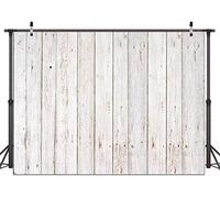 Dudaacvt 8x6ft Vintage Wood Backdrop Retro Rustic White and Grey Wooden Floor Background for Photography Kids Adult Photo Booth Video Shoot Vinyl Studio Props
