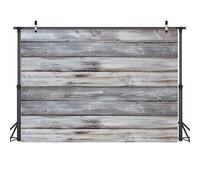 Dudaacvt 8x6ft Vinyl Grey Wood Backdrop Photographers Retro Wood Wall Background Cloth Baby Shower Background Photo Studio Prop D400